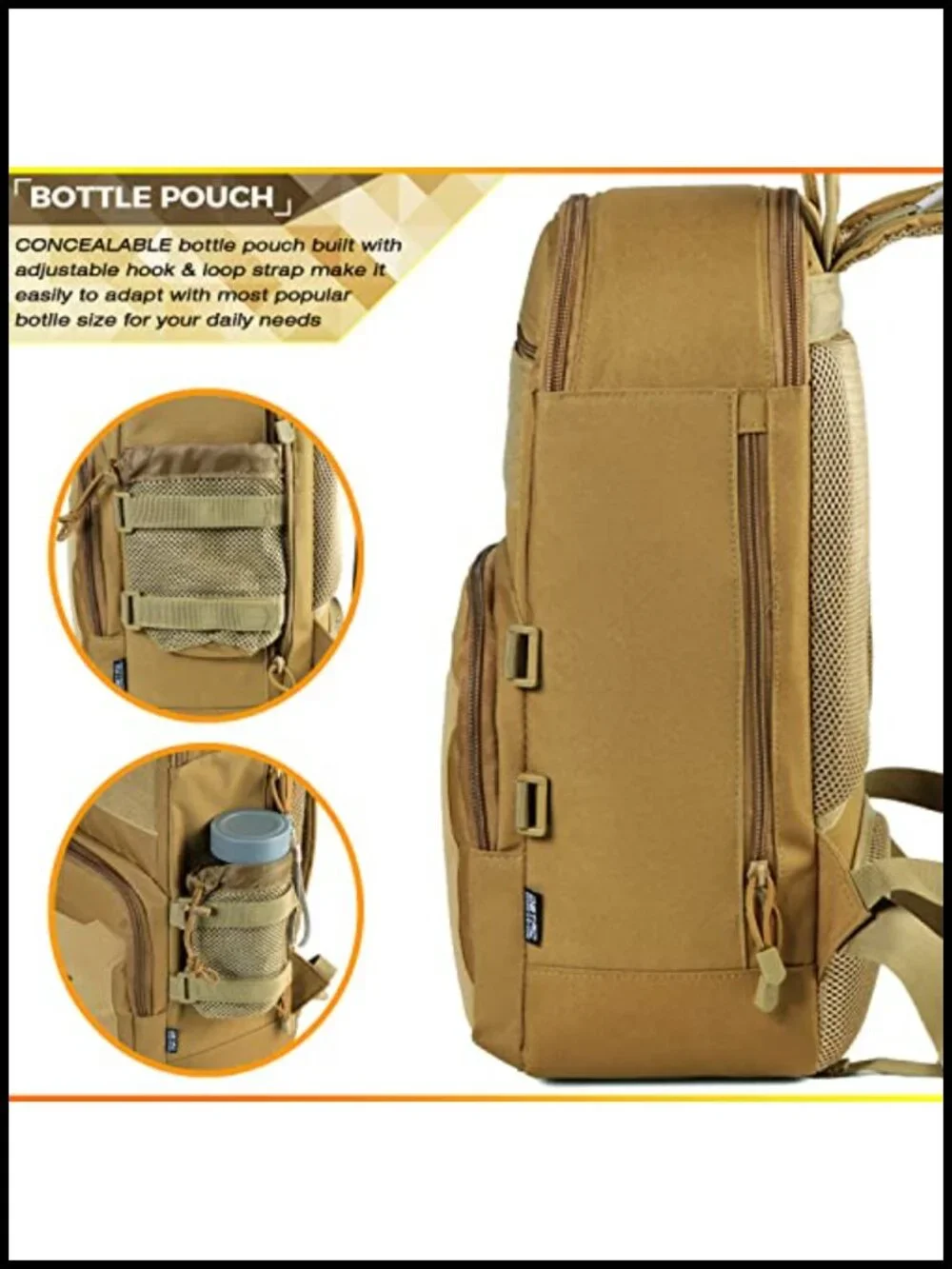Tactical Insulated Backpack Cooler Lunch Bag for Work Picnic Hiking 24 Cans